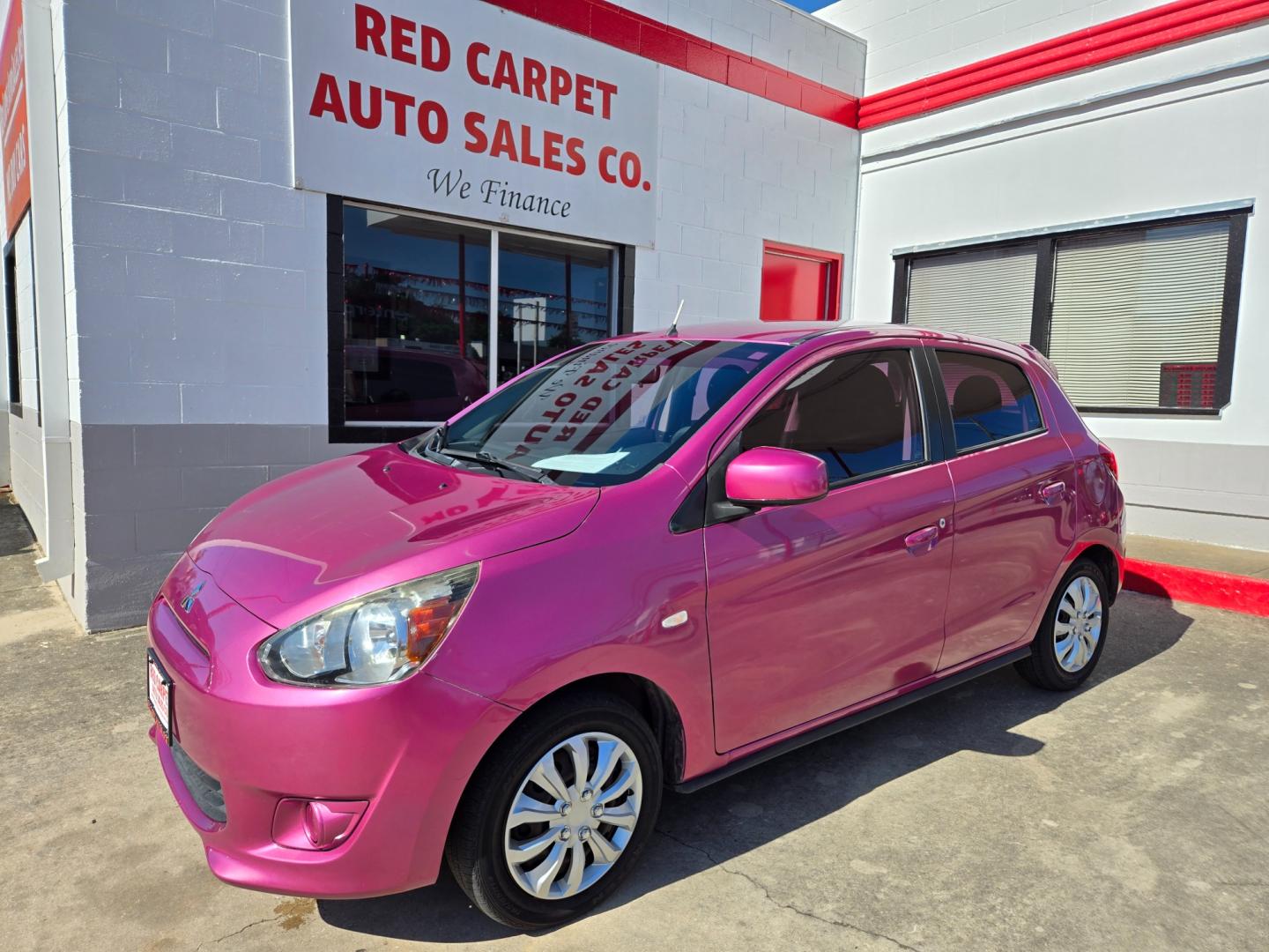 2014 Purple Mitsubishi Mirage (ML32A3HJ3EH) with an 1.2L I3 F DOHC 12V engine, Automatic transmission, located at 503 West Court, Seguin, TX, 78155, (830) 379-3373, 29.568621, -97.969803 - Photo#0